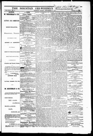 Primary view of object titled 'The Houston Tri-Weekly Telegraph (Houston, Tex.), Vol. 31, No. 82, Ed. 1 Friday, September 15, 1865'.