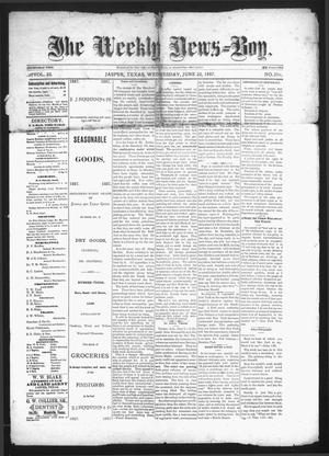 Primary view of object titled 'The Weekly News=Boy, Vol. 23, No. 3, Ed. 1 Wednesday, June 22, 1887'.