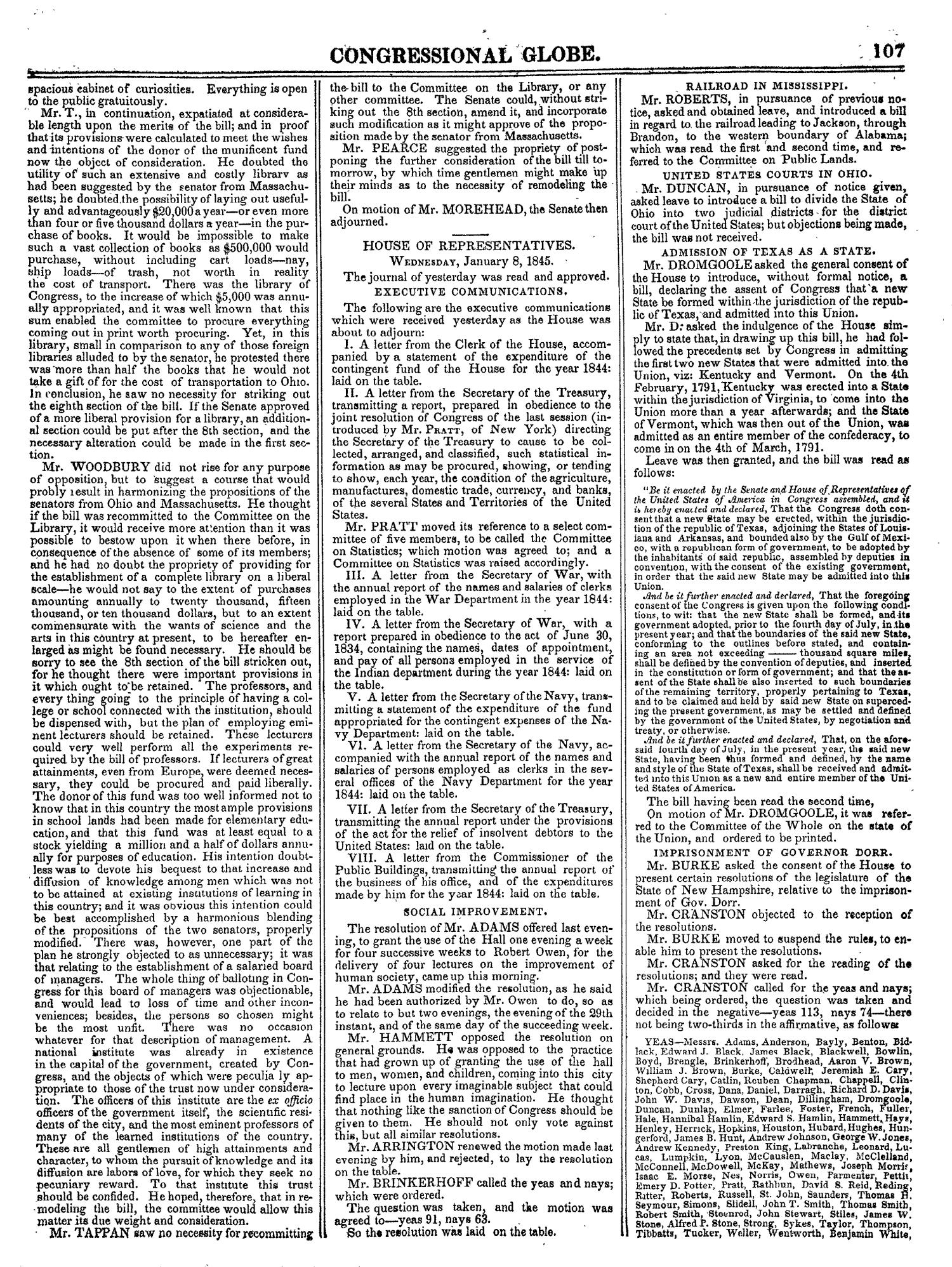 The Congressional Globe, Volume 14: Twenty-Eighth Congress, Second Session
                                                
                                                    107
                                                