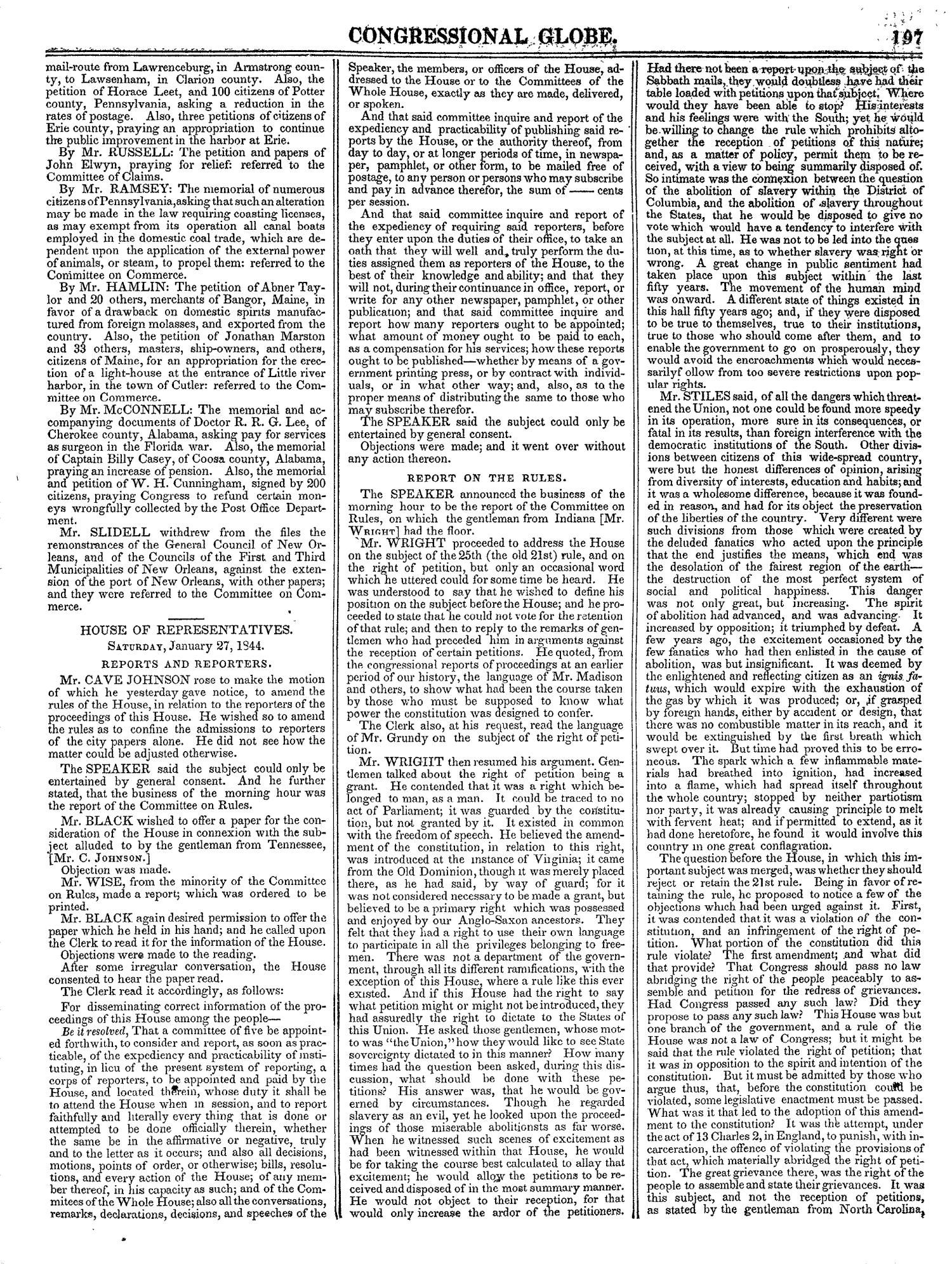 The Congressional Globe, Volume 13, Part 1: Twenty-Eighth Congress, First Session
                                                
                                                    197
                                                