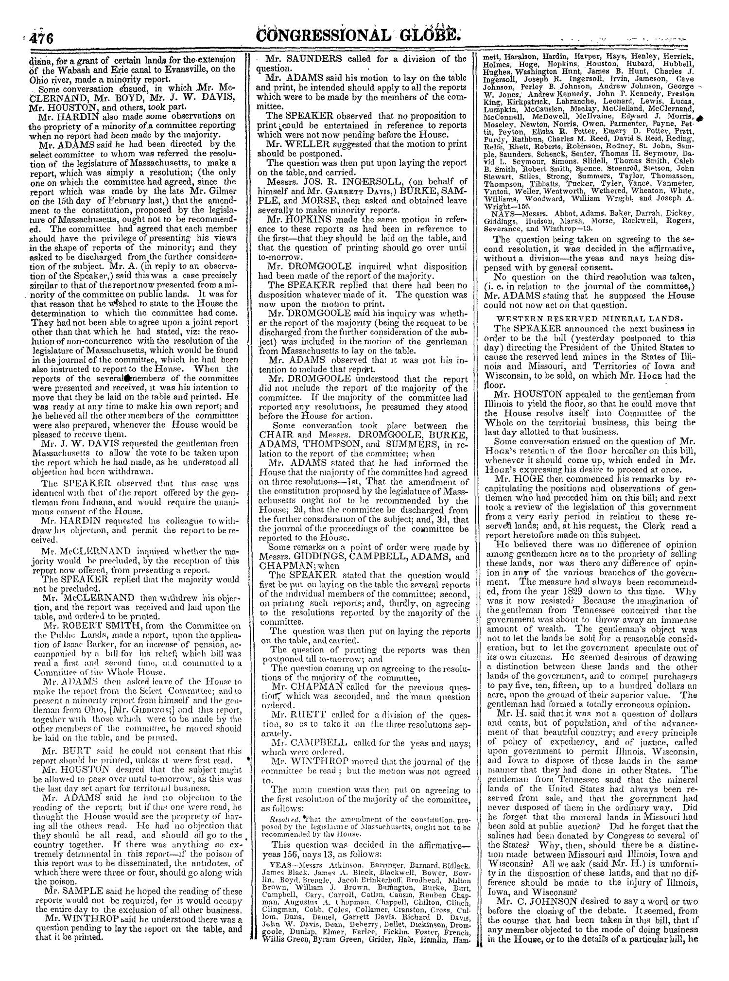 The Congressional Globe, Volume 13, Part 1: Twenty-Eighth Congress, First Session
                                                
                                                    476
                                                
