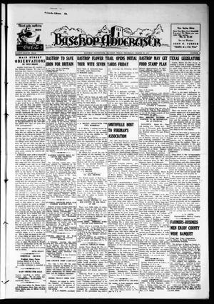 Primary view of object titled 'Bastrop Advertiser (Bastrop, Tex.), Vol. 88, No. 2, Ed. 1 Thursday, March 27, 1941'.