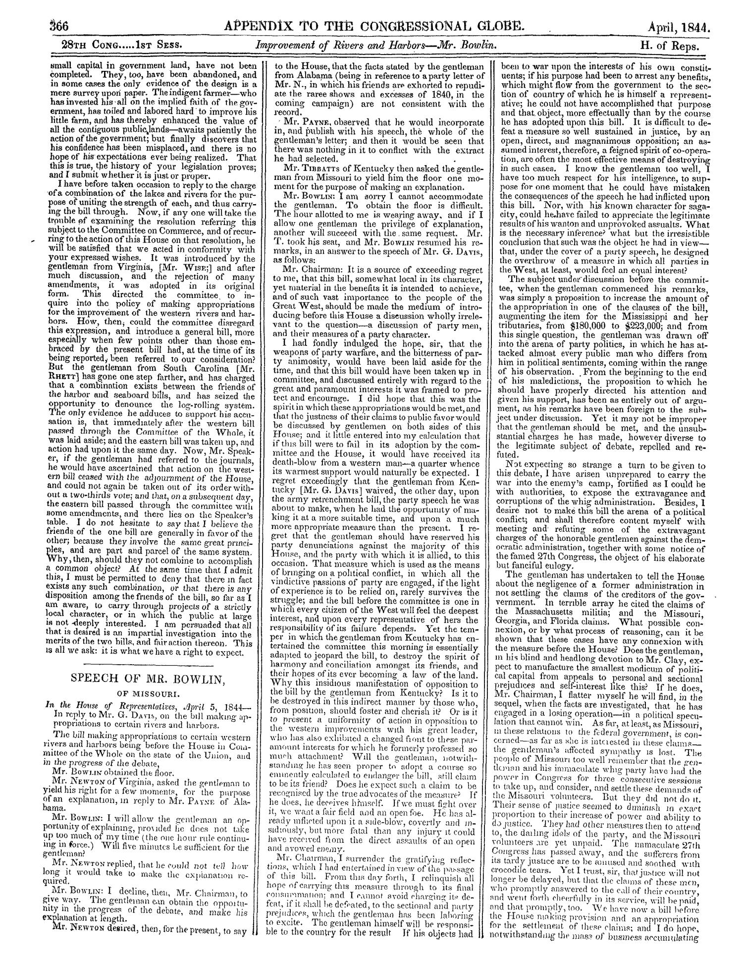 The Congressional Globe, Volume 13, Part 2: Twenty-Eighth Congress, First Session
                                                
                                                    366
                                                
