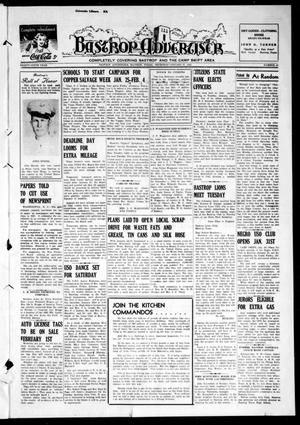 Primary view of object titled 'Bastrop Advertiser (Bastrop, Tex.), Vol. 89, No. 44, Ed. 1 Thursday, January 21, 1943'.