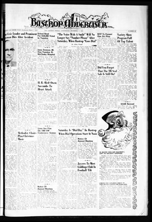 Primary view of object titled 'Bastrop Advertiser (Bastrop, Tex.), Vol. 109, No. 41, Ed. 1 Thursday, December 7, 1961'.