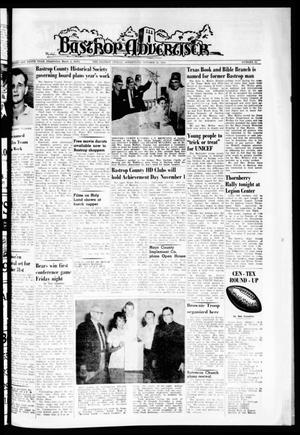 Primary view of object titled 'Bastrop Advertiser (Bastrop, Tex.), Vol. 110, No. 35, Ed. 1 Thursday, October 25, 1962'.