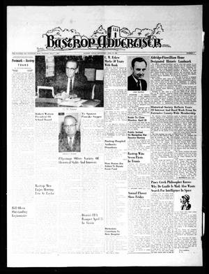 Primary view of object titled 'Bastrop Advertiser (Bastrop, Tex.), Vol. 115, No. 7, Ed. 1 Thursday, April 18, 1968'.