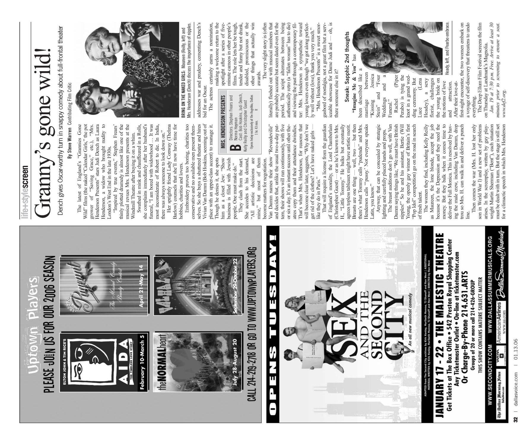 Dallas Voice (Dallas, Tex.), Vol. 22, No. 35, Ed. 1 Friday, January 13, 2006
                                                
                                                    [Sequence #]: 32 of 60
                                                