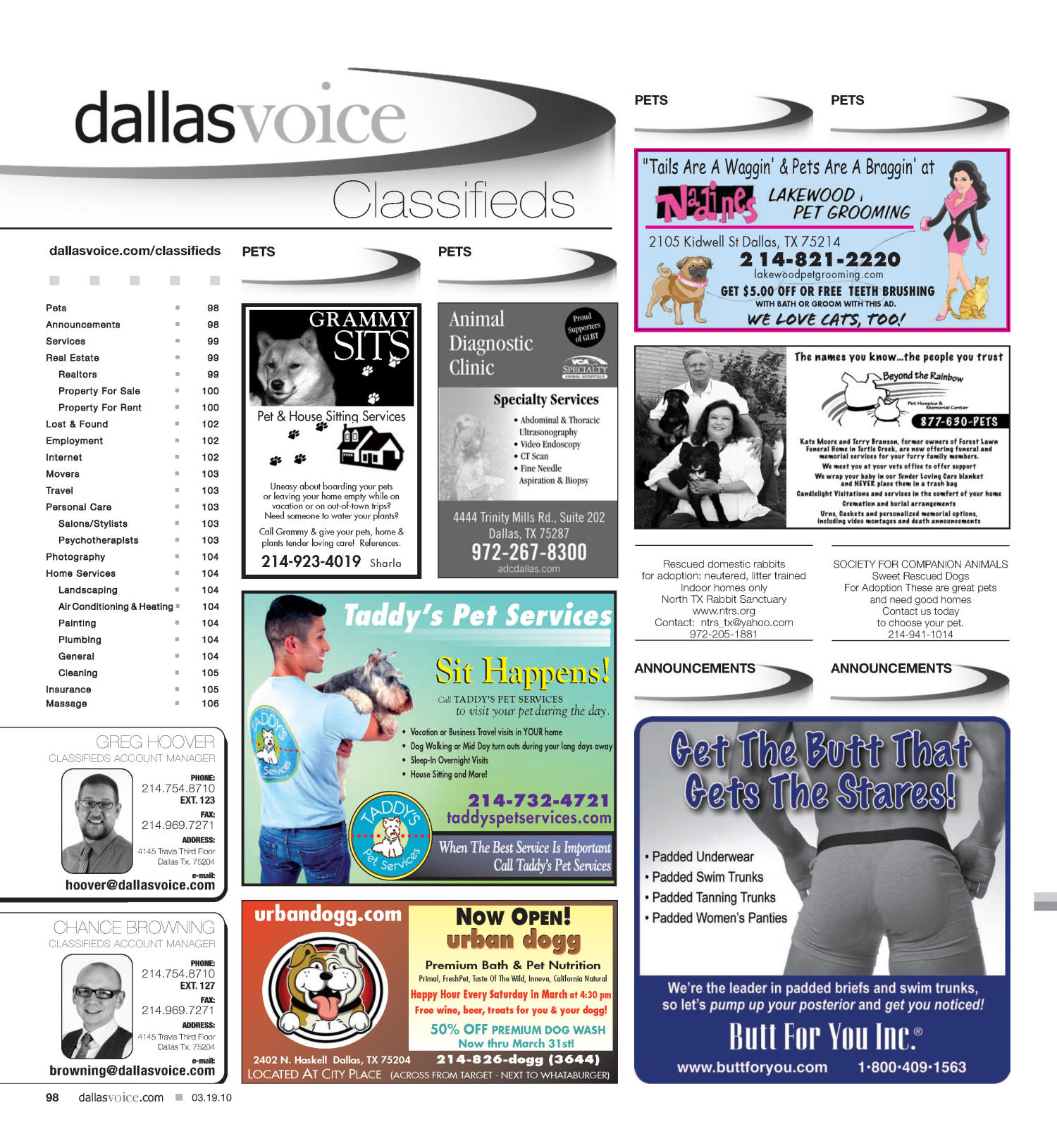 Dallas Voice (Dallas, Tex.), Vol. 26, No. 44, Ed. 1 Friday, March 19, 2010
                                                
                                                    [Sequence #]: 98 of 112
                                                