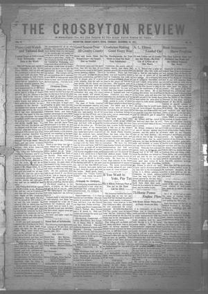 Primary view of object titled 'The Crosbyton Review. (Crosbyton, Tex.), Vol. 3, No. 49, Ed. 1 Thursday, December 14, 1911'.