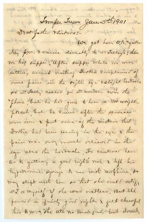 Primary view of object titled '[Letter from Paul Osterhout to Osterhout Family, January 5, 1901]'.