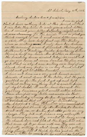 Primary view of object titled '[Letter from Gertrude Osterhout to Ora and Junia Roberts Osterhout, May 11, 1881]'.