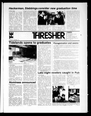 Primary view of object titled 'The Rice Thresher (Houston, Tex.), Vol. 71, No. 12, Ed. 1 Friday, November 11, 1983'.