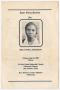 Primary view of [Funeral Program for Annie L. Burleson, June 16, 1989]