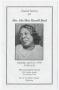 Pamphlet: [Funeral Program for Ida Mae Russell Byrd, April 25, 1998]