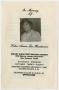 Primary view of [Funeral Program for Annie Lee Henderson, October 24, 1981]
