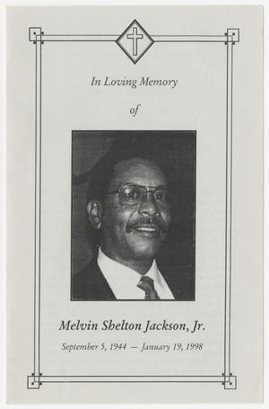 Primary view of object titled '[Funeral Program for Melvin Shelton Jackson, Jr., January 24, 1998]'.