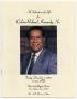Pamphlet: [Funeral Program for Calvin Roland Kennedy, Sr., December 7, 2001]