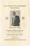 Thumbnail image of item number 1 in: '[Funeral Program for Emory S. King, March 22, 1968]'.