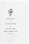Thumbnail image of item number 1 in: '[Funeral Program for Geraldine Lott King, September 11, 1950]'.