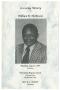 Pamphlet: [Funeral Program for William R. McKenzie, July 22, 1999]