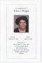 Pamphlet: [Funeral Program for Erma C. Morgan, August 30, 2004]