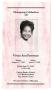 Primary view of [Funeral Program for Vivian Ann Perryman, June 17, 2005]