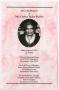 Pamphlet: [Funeral Program for Clarene Tucker Stevens, August 5, 2005]