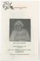 Pamphlet: [Funeral Program for Elsie Strothers, September 4, 1982]
