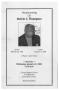 Primary view of [Funeral Program for Melvin C. Thompson, January 22, 2003]