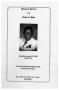 Primary view of [Funeral Program for Fisher C. Wade, August 25, 1990]