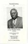 Primary view of [Funeral Program for George Winfield Walker, February 6, 1992]