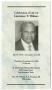 Primary view of [Funeral Program for Lawrence T. Walters, November 30, 2006]