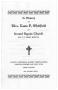 Pamphlet: [Funeral Program for Essie P. Whitfield, August 24, 1964]