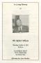Pamphlet: [Funeral Program for Robert Wilson, October 15, 1992]