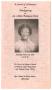Pamphlet: [Funeral Program for Lillian Thompson Word, March 13, 1993]
