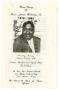 Primary view of [Funeral Program for Melvin James Wormley, Sr., August 25, 1983]