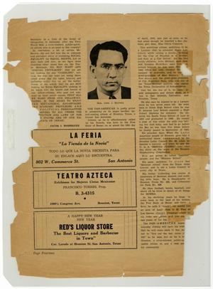 Primary view of object titled '[Biographical Article on John J. Herrera]'.