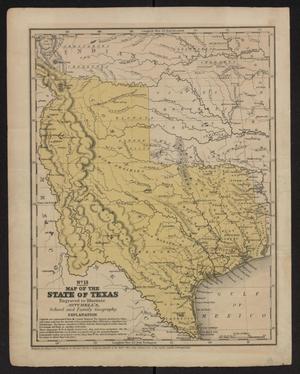 Primary view of object titled 'Map of the state of Texas.'.
