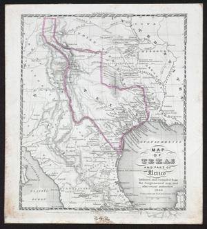 Primary view of object titled 'Map of Texas and part of Mexico'.