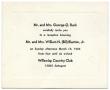 Primary view of [Invitation for Mr. and Mrs. Bill Blanton, Jr. to reception - 1966-03-13]