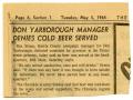 Thumbnail image of item number 1 in: 'Don Yarborough manager denies cold beer served'.