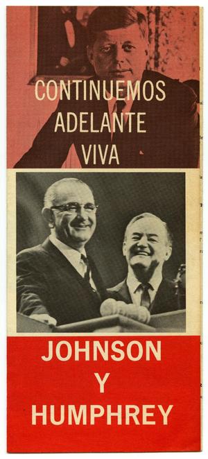 Primary view of object titled 'Continuemos Adelante Viva Johnson y Humphrey'.