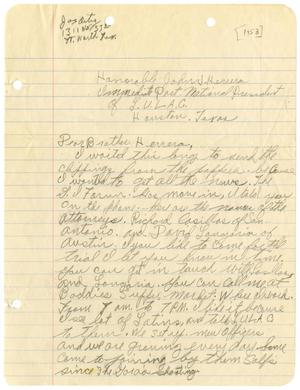 Primary view of object titled '[Letter from Joe Ortiz to John J. Herrera - 1953]'.