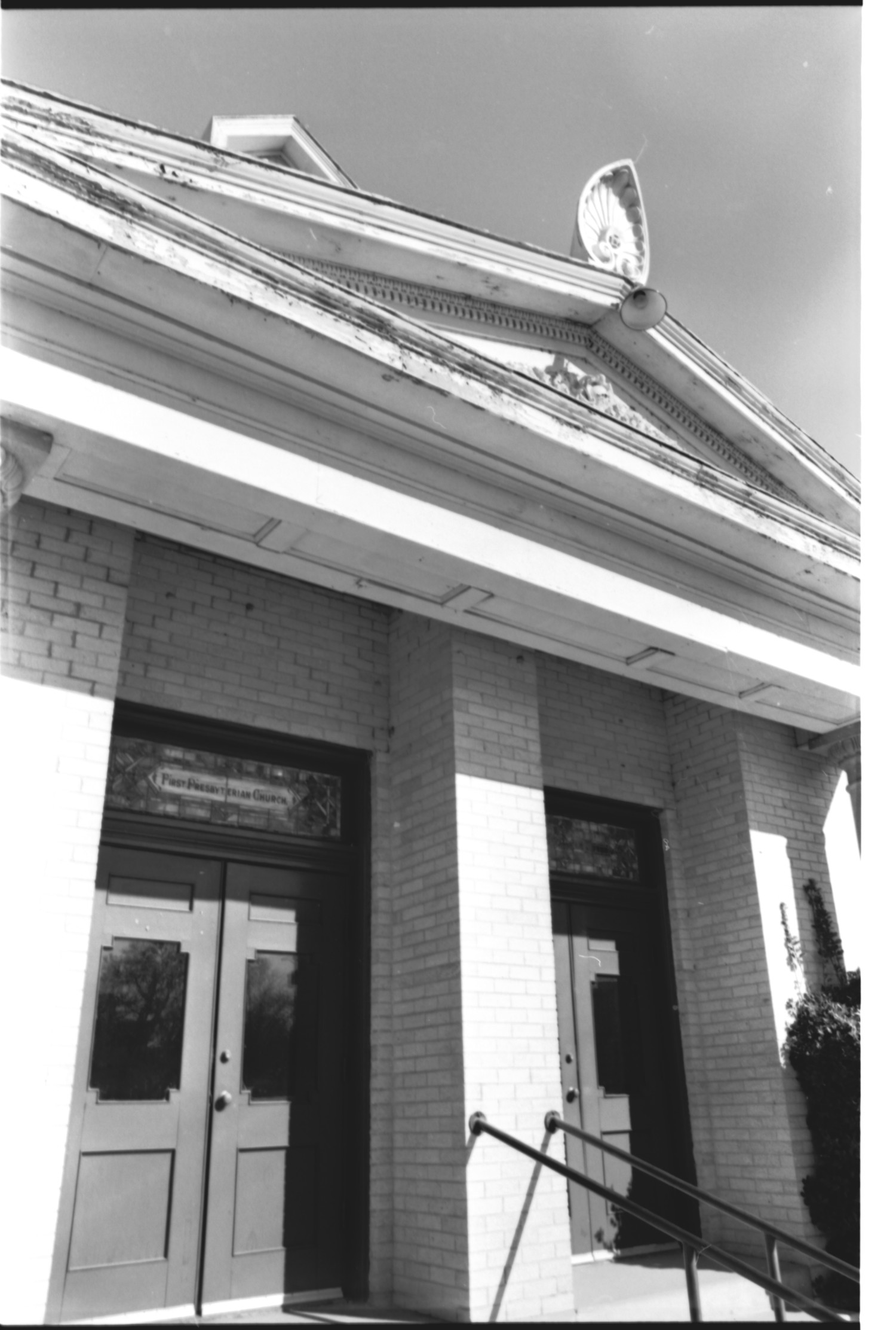[First Presbyterian Church -- 8 of 13:   Gable Over the Entrance]
                                                
                                                    [Sequence #]: 1 of 1
                                                