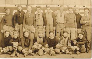 Primary view of object titled '[A Post Card of a Football Team]'.