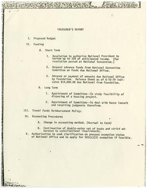 Primary view of object titled '[LULAC Treasurer's Report - 1979-07-07]'.