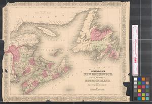Primary view of object titled 'Johnson's New Brunswick, Nova Scotia, Newfoundland and Prince Edward Id.'.