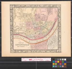 Primary view of object titled 'Plan of Cincinnati and vicinity.'.