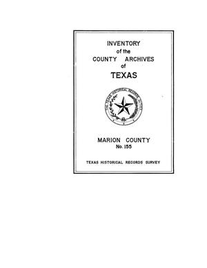 Primary view of object titled 'Inventory of the county archives of Texas : Marion County, no. 158'.